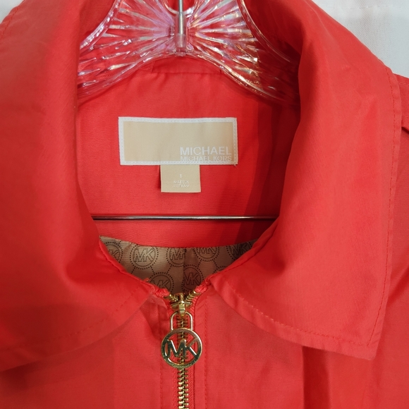 MICHAEL KORS WOMENS ORANGE ZIP-UP COAT Small - Picture 7 of 11